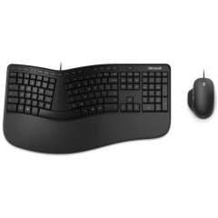 Комплект клавиатура и мышь Microsoft Ergonomic Keyboard & Mouse Busines клав:черный мышь:черный USB Multimedi