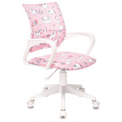 Кресло детское Бюрократ BUROKIDS 1 W unicorn, на колесиках, ткань, мультиколор