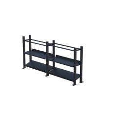 Модульный стеллаж для гантелей, гирь и медболов 2580х430х1200 (2 секции)