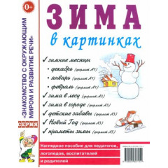 Зима в картинках. Наглядное пособие для педагогов, логопедов, воспитателей и родителей